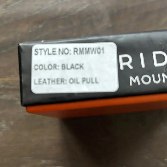 Ridge Mountain Genuine Leather oil pull bi-fold slim wallet,card/bill holder - Picture 8 of 8